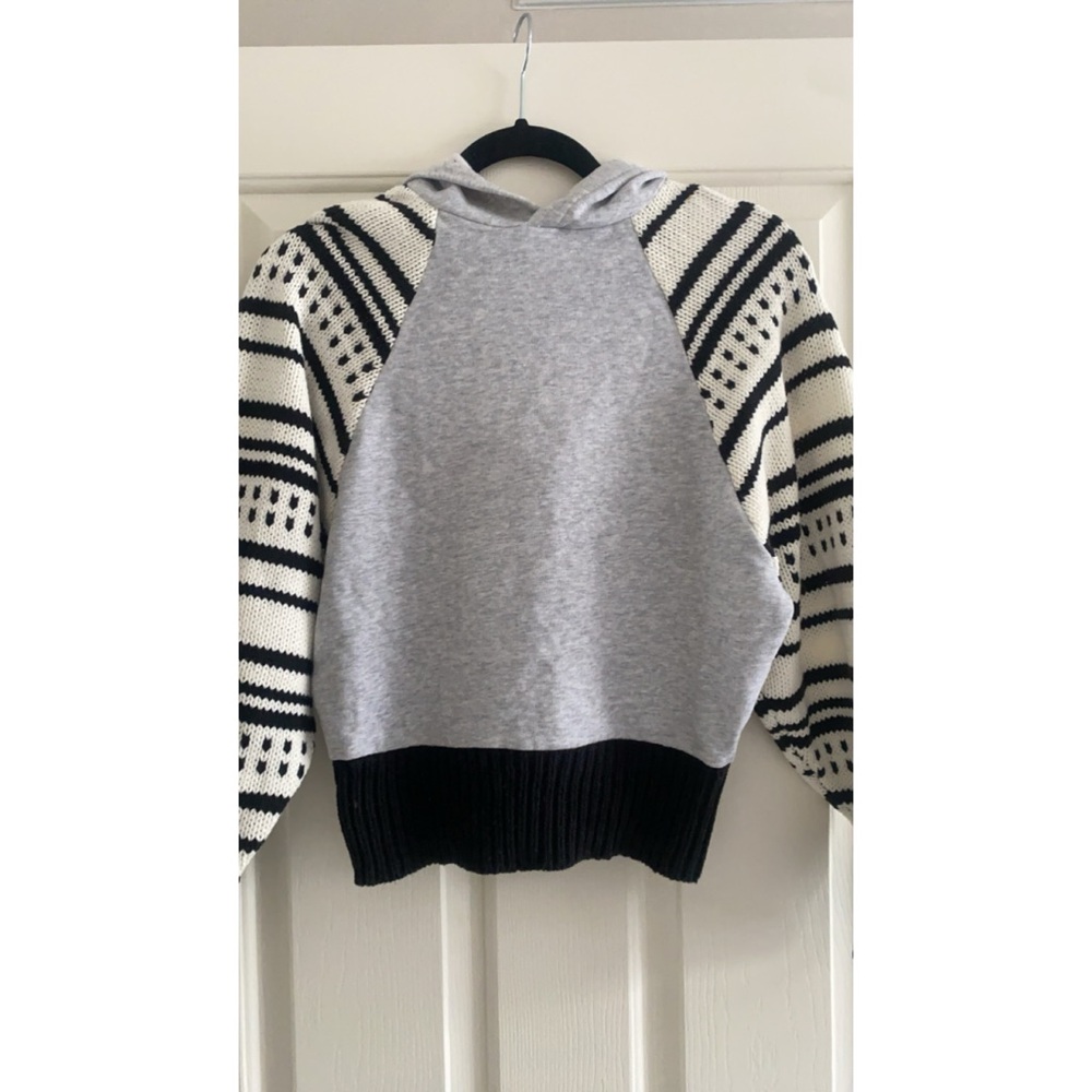 Knit Striped Hoodie Sweater